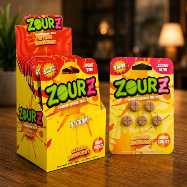 Zourz 7-Hydroxy Chewable Tablets 100mg – 5ct